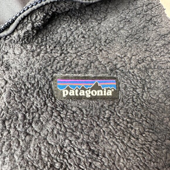 Patagonia Vest Womens Medium Los Gatos Smolder Blue Sherpa Fleece Warm - Picture 3 of 10